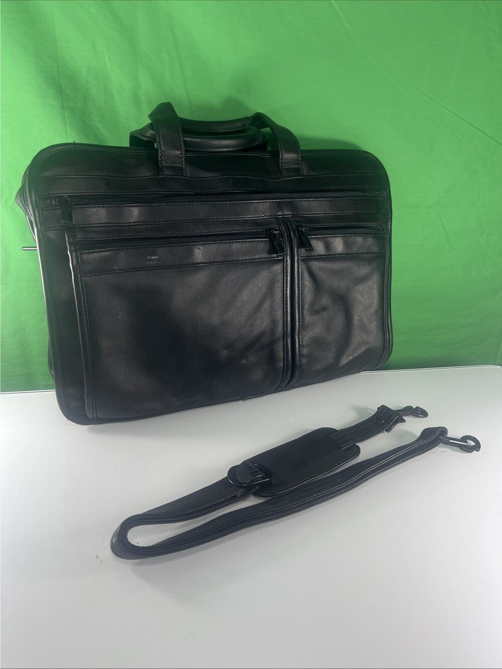 Leather Tech Organizer Briefcase